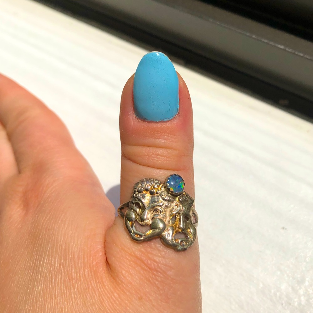 Comedy and Tragedy silver ring